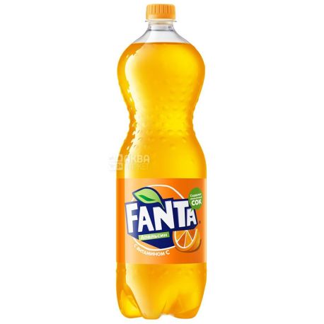 Fanta, Апельсин, Упаковка 6 шт. по 1,5 л, Фанта, Вода сладкая, с натуральным соком, ПЭТ