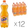 Fanta, Апельсин, Упаковка 12 шт. по 1 л, Фанта, Вода солодка, з натуральним соком, ПЕТ