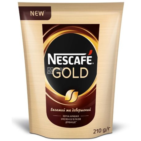 Nescafe Gold, 210 г, Кофе Нескафе Голд, растворимый