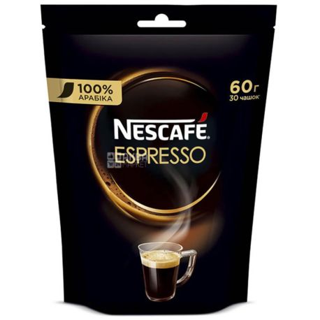 Nescafe Espresso, 60 г, Кава Нескафе Еспрессо, розчинна