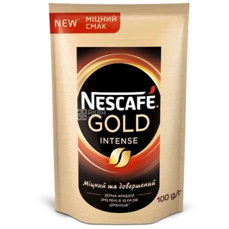 Nescafe Gold Intense, 100 г, Кофе Нескафе Голд Интенс, растворимый 