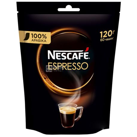 Nescafe Espresso, 120 г, Кофе Нескафе Эспрессо, растворимый 