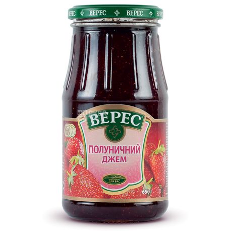 Верес, Джем полуничний, 630 г, скло