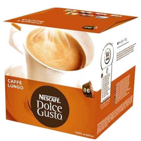 Nescafe Dolce Gusto Lungo, Coffee capsules, 112 g, cardboard
