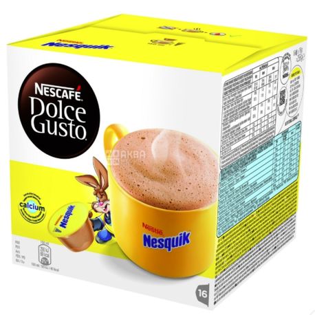 Nescafe Dolce Gusto Nesquik, 256 г, Нескафе Дольче Густо Несквик, Какао-напиток, в капсулах 16 шт.