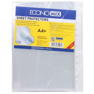 Economix, Файли глянцеві, А4 +, 30 мкм,100 шт.