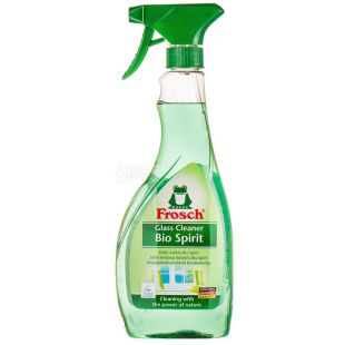 Frosch, Bio Spirit, 500 мл, Средство для мытья стекол, со спиртом, Спрей