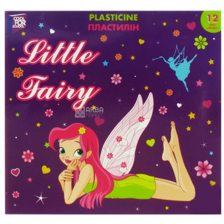 Cool For School Little Fairy, Пластилін, 12 кольорів, 240 г, картон