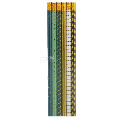 A set of pencils, 13cm, 6pcs