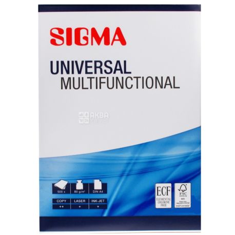 Sigma, Sigma Universal Universal Office Paper, A4, 500 sheets, 80g / m2