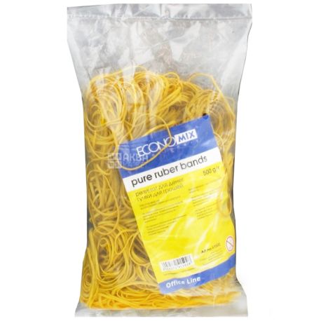 Economix Гумки для грошей, 500г, колір асорті, пакет
