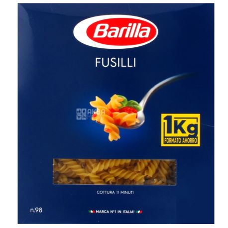 Barilla, 1 kg, Macaroni, Fusilli, No. 98, cardboard
