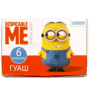  Despicable Me Краски гуашевые, 6 цветов, картонная упаковка