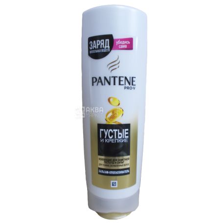 Pantene, 360 мл, Бальзам-ополаскиватель, для тонких и ослабленных волос, Густые и крепкие
