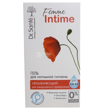 Dr. Sante, Femme Intime, 230 мл, Гель для интимной гигиены, увлажняющий, рН 4,8 - 5,2