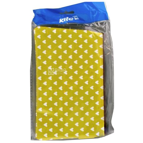 Kite White heart K17-661 Pencil case for girls, color yellow, polyester, package