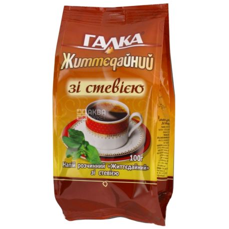 Galka Life-giving, drink chicory with stevia, 100 g, m / y
