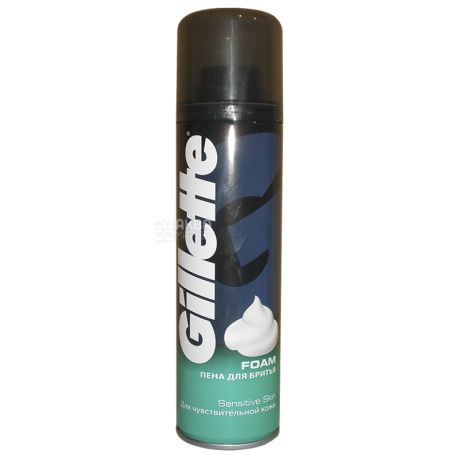 Gillette, 200 ml, shaving foam, for sensitive skin