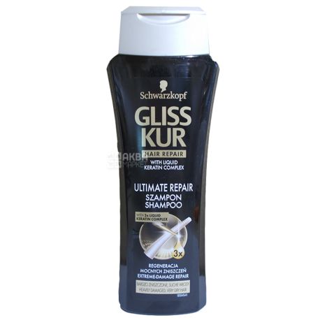 Schwarzkopf, Gliss Kur, 250 мл, Шампунь, Экстремальное восстановление