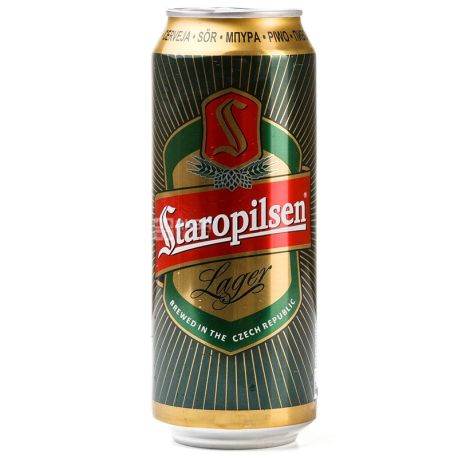 Staropilsen lager, 0,5 л, Старопилсен, Пиво светлое, ж/б