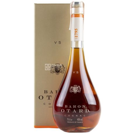 Baron Otard VS cognac, 3 years aging, 0.7 l, glass bottle, gift box