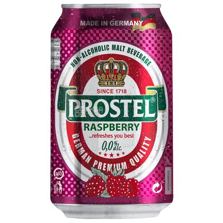 Prostel Raspberry, пиво безалкогольне фруктове, 0,33 л, з/б