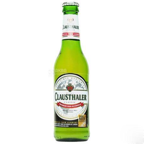 Clausthaler Premium, 0,33 л, Клаустхалер, Пиво безалкогольне, ж/б