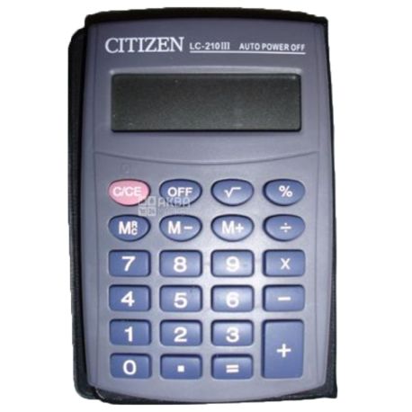 Citizen LC-210III, Калькулятор кишеньковий, 110х75х15 мм