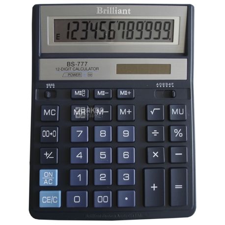Brilliant BS-777BL, Калькулятор настільний, 157x200x31 мм