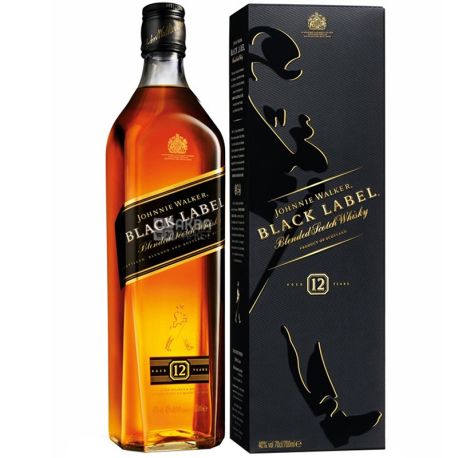 Johnnie Walker Black Label Виски, 0.7л