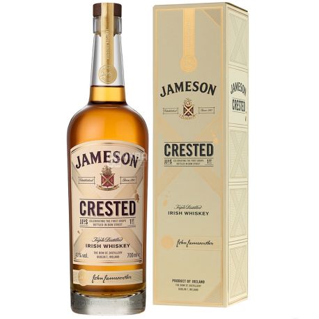 Jameson Crested Whiskey, 0.7l, gift wrap