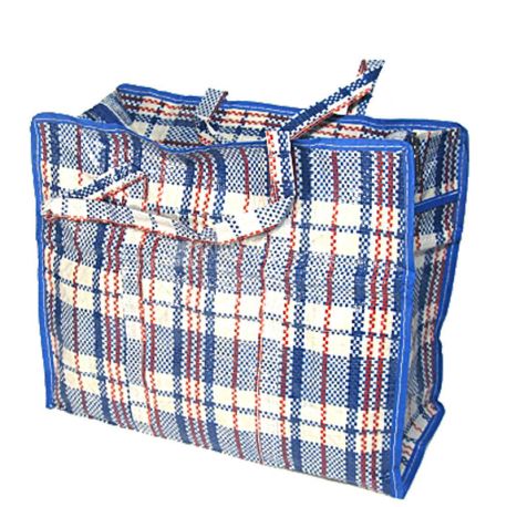 Polypropylene checkered shopping bag 70 * 60 * 30 cm