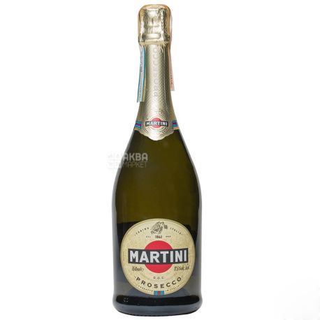 Martini Prosecco Extra dry, 0,75 л, Вино игристое Просекко, сухое