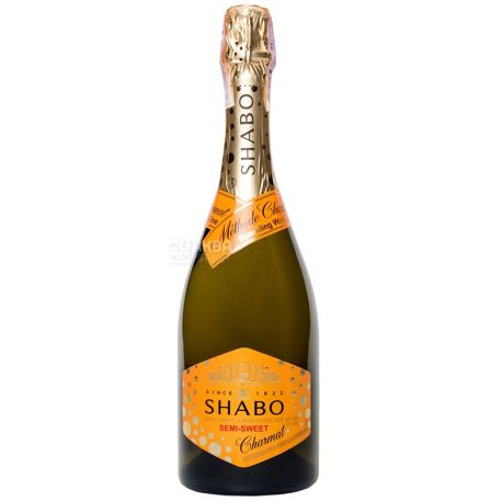 Shabo sparkling white semi-sweet white wine, 0.75 l