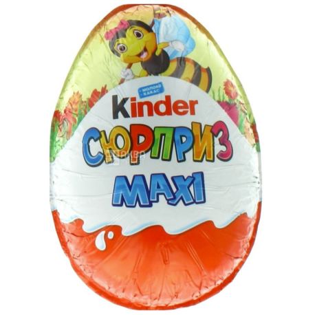 Kinder Surprise Maxi, Chocolate Egg, 100 g, m / s