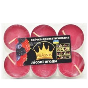 Pragnis, Свеча-таблетка ароматизированная, Красные ягоды, 6 шт.