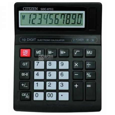 Citizen SDC-870II, Калькулятор настольный, 170х135х34 мм