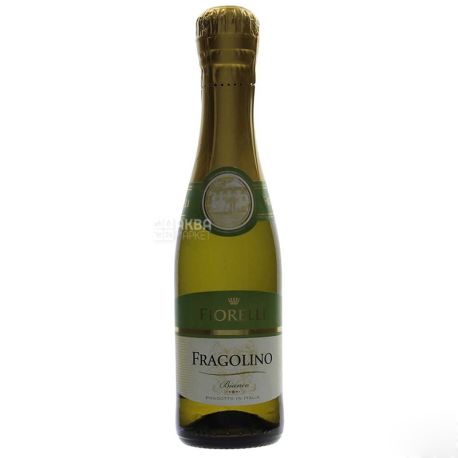 Fiorelli Фраголино Бьянко Вино, Белое сладкое, 0,2 л, Стеклянная бутылка