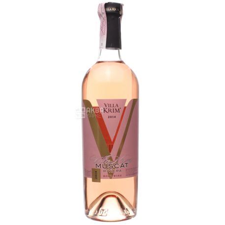 Villa Krim Muscat Riviera, Вино рожеве, напівсолодке, 0,75 л