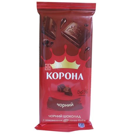 Корона, Шоколад черный, 85 г, м/у