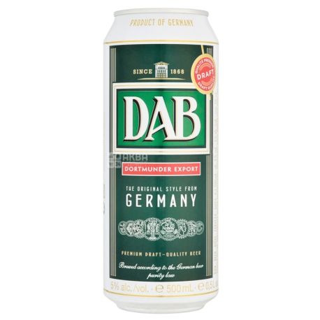Dab, 0,5 л, Даб, Пиво світле, ж/б