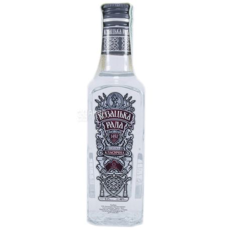 Cossack Rada, Classic Vodka, 40%, 0.25 L