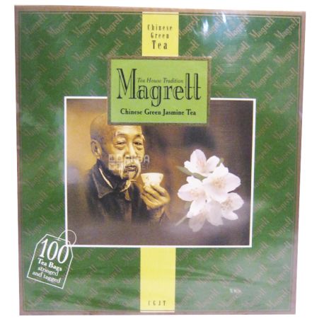 Magrett, 100 шт., чай, зеленый, Green Jasmin, картон