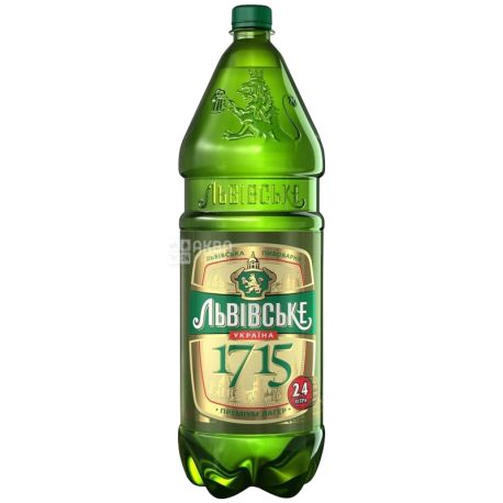 Львівське 1715, 2,4 л, Пиво світле, ПЕТ