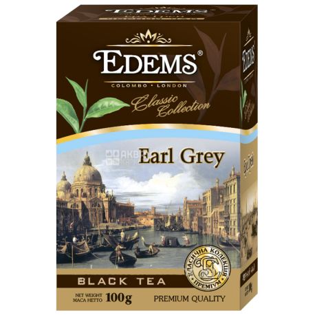 Edems, Earl Grey, 100 г, Чай Эдемс, Эрл Грей, черный с бергамотом