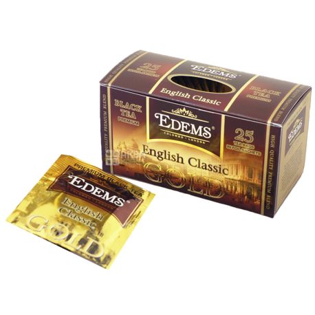 Edems, English Classic Gold, 25 пак.,Чай Эдемс, Английский классический, черный