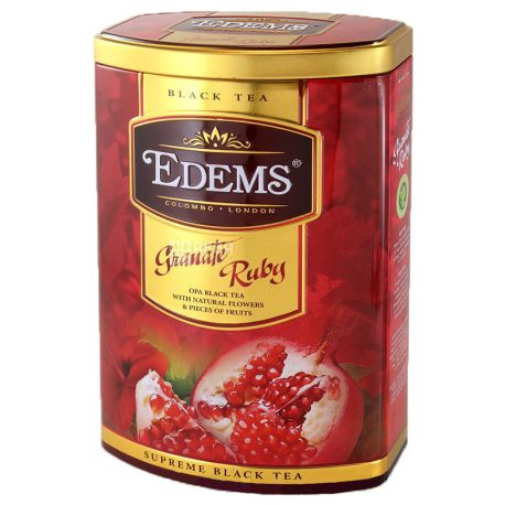 Edems, Granate Ruby, 200г, Чай Едемс, Гранат, чорний, крупнолистовий, ж / б
