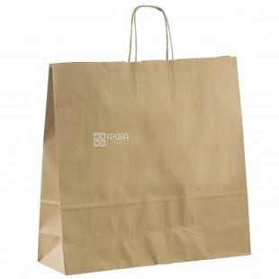 Пакет бумажный с ручками, крафт, 540х140х500 мм