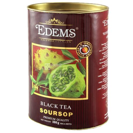 Edems Soursop Leaf Black Tea, 100g, tube