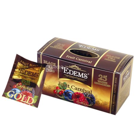 Edems Fruit Carnival Gold Tea black packaged 2g, 25 pcs, carton